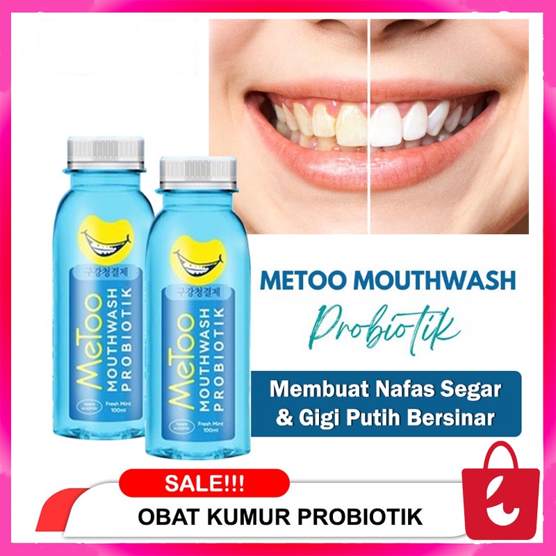 [ BPOM - HALAL ] OBAT KUMUR METOO FRESH MINT MOUTHWASH PROBIOTIK &amp; ANTISEPTIC