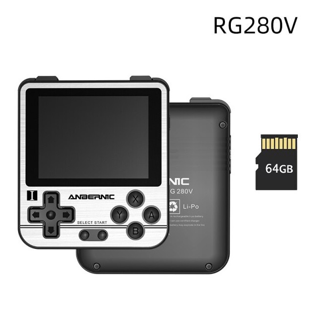 AKN88 - ANBERNIC RG280V - Emulator Retro Game Console 64GB 2.8-inch IPS Screen