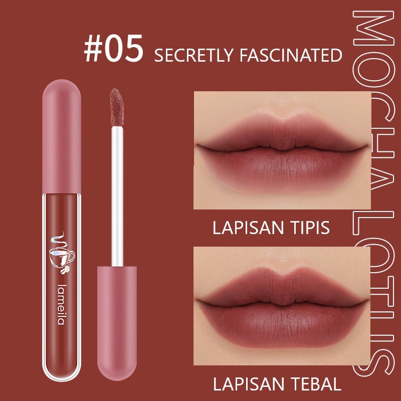 PAKET LIP CREAM LAMEILA NUDE 1041 ISI 6 Tekstur Ringan Awet Tahan Lama