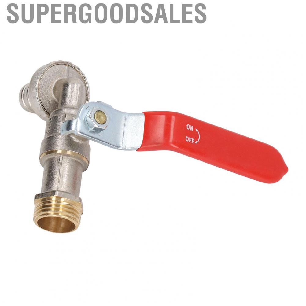 Supergoodsales Home Hose Faucet  1/2in Outlet 3/4in Inlet Corrosion Resistant Multifunctional Brass Water for Irrigation Household