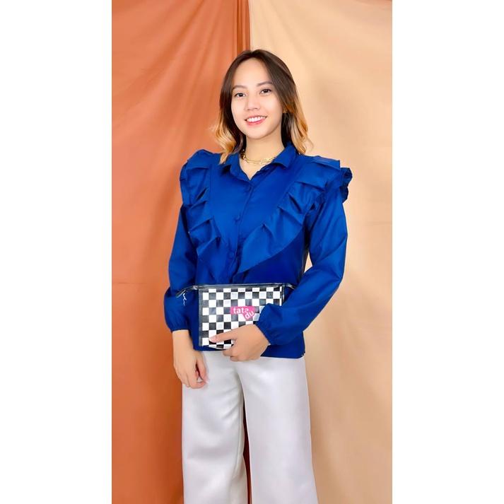 ATASAN WANITA BLOUSE TERBARU ZS 778 LELANA BLUS CRINKLE KOREAN STYLE OUTFIT CEWEK KEKINIAN