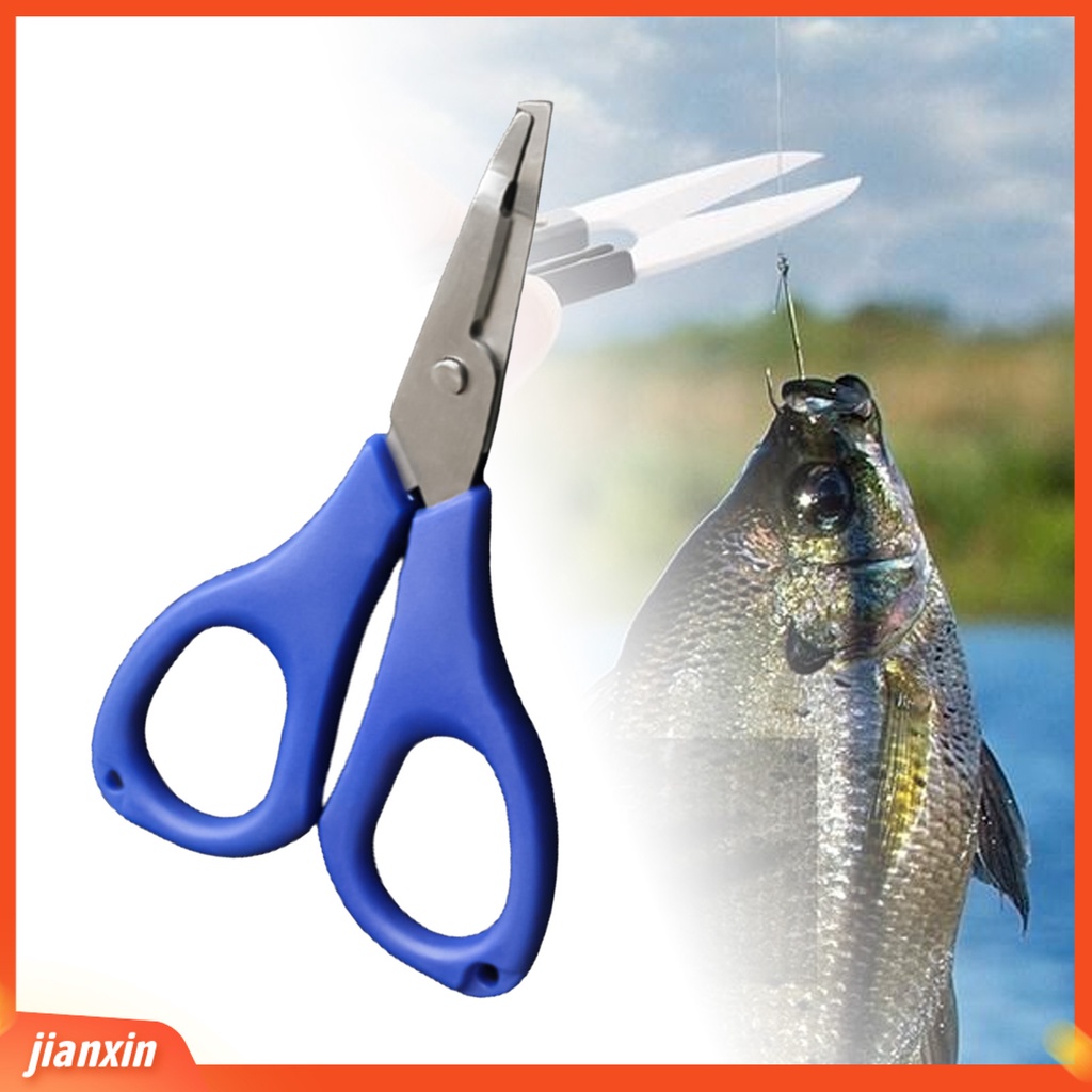 (In Stock) Gunting Pancing Bahan Stainless Steel Biru Pemotong Garis Pancing Outdoor Untuk Kehidupan Sehari-Hari
