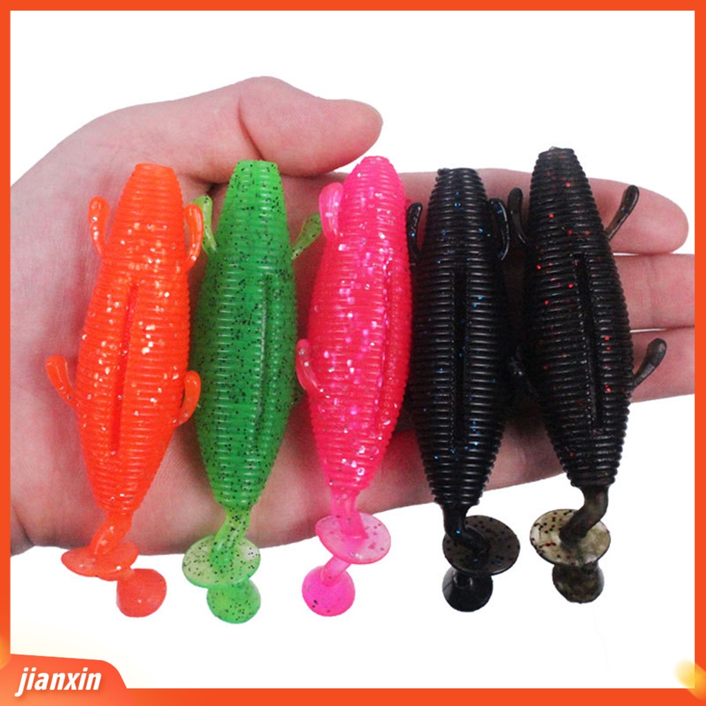 (In Stock) 4Pcs 15g Umpan Umpan Ikan Simulasi Tinggi Menggoda Elastis Bercahaya Bentuk Larva Hidup Lembut Palsu Lure Fishing Tackle