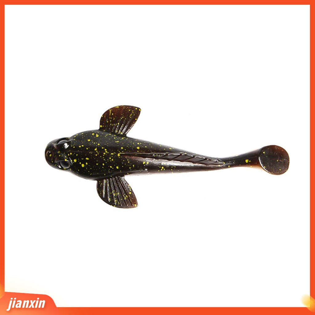 (In Stock) 17g /12.5cm Umpan Lembut Sangat Simulasi T-tail Desain Angling Karet Lembut Ikan Bintik Hitam T-tail Bionic Umpan Perlengkapan Memancing