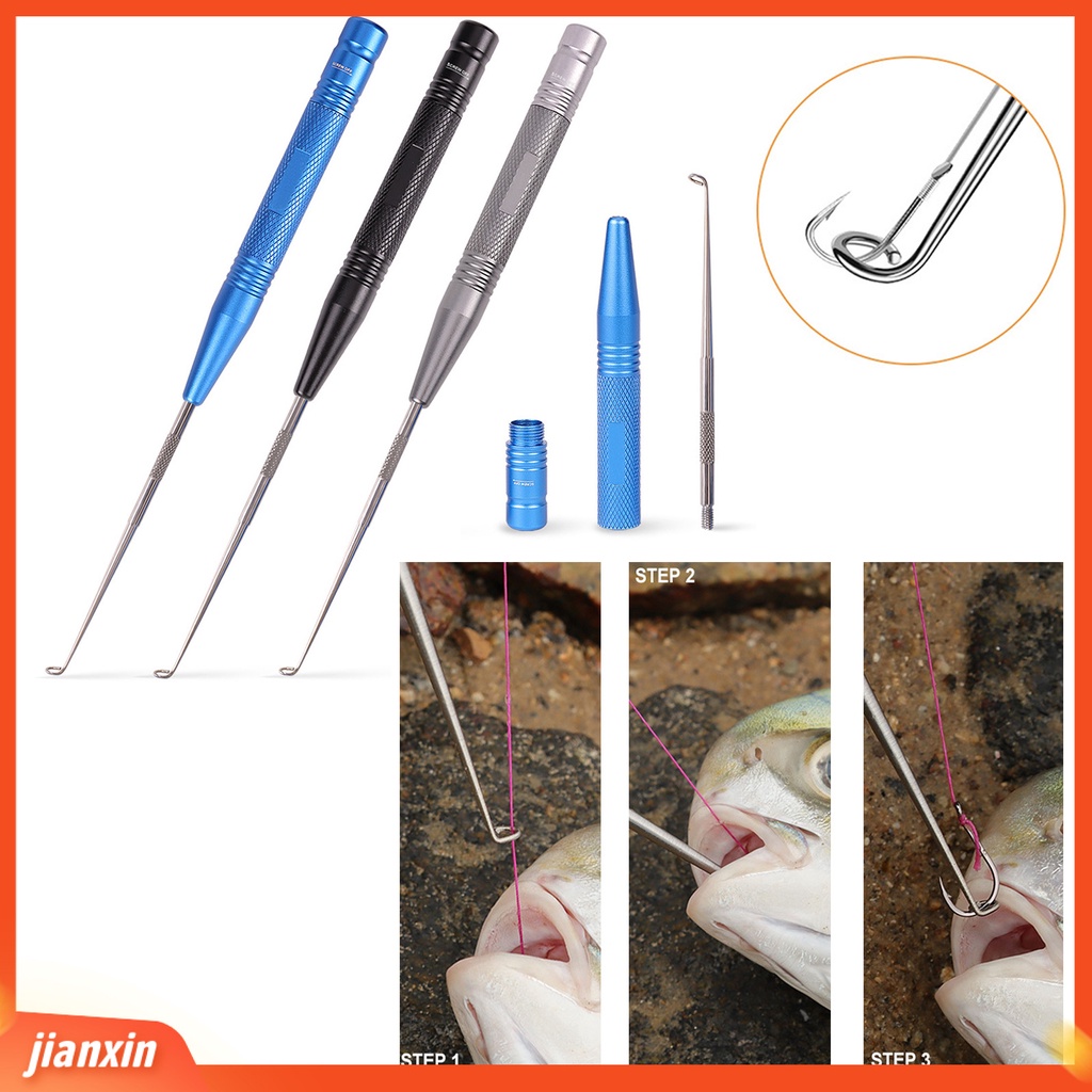 (In Stock) ic Bawah Spiral Desain Kait Retraktor Pegangan Anti-Selip Tabung Penyimpanan Dilepas Stainless Steel Fish Hook Remover Peralatan Memancing