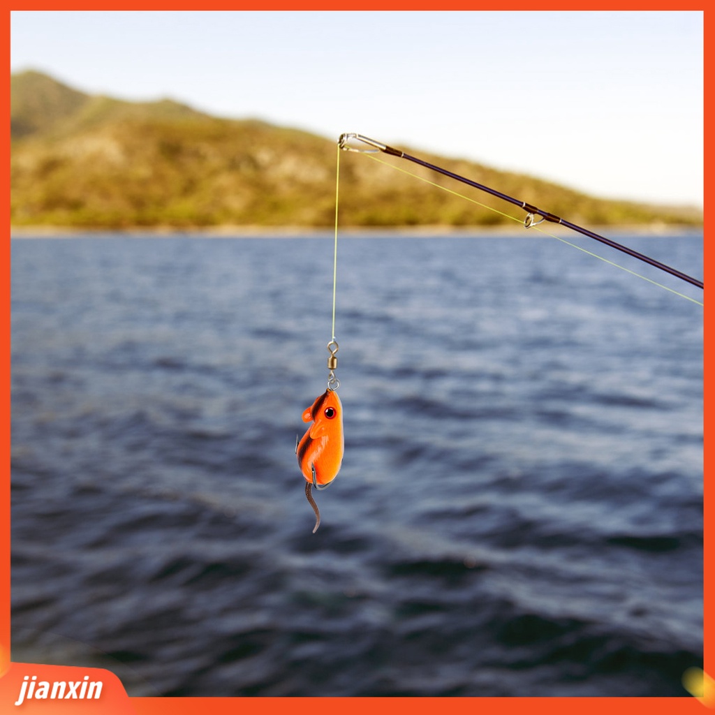 (In Stock) 5cm 9g Silikon Umpan Tikus Fleksibel Tajam Kait Umpan Tikus Dengan Kait Ganda Aksesori Memancing