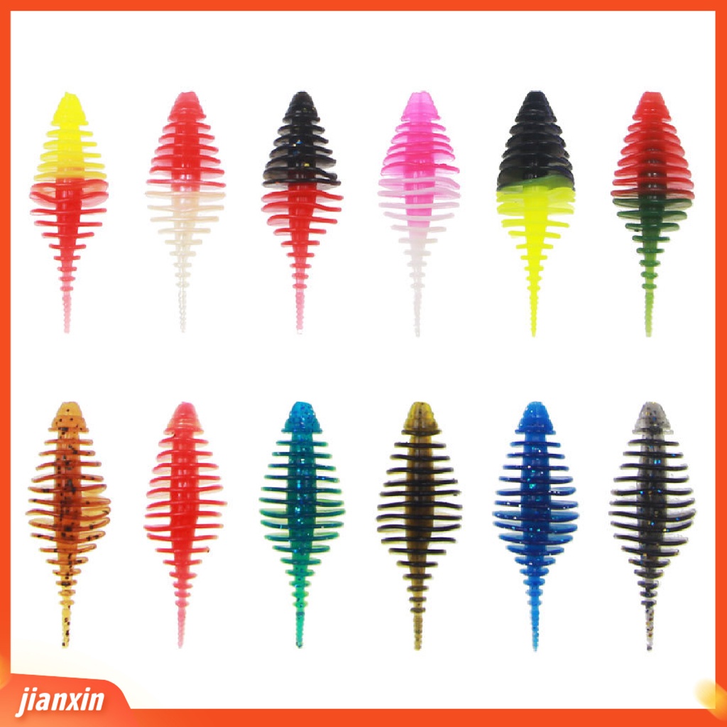 (In Stock) 10 Pcs PVC Ramah Lingkungan 5 cm Buatan Umpan Bionic Palsu Lure Fishing Tackle Gear