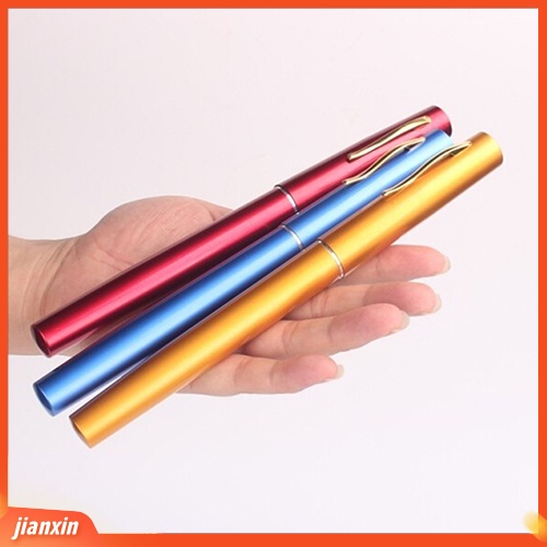 (In Stock) Tiang Tongkat Spinning Ikan Bentuk Pulpen Mini Teleskopik Dengan Gulungan Pancing