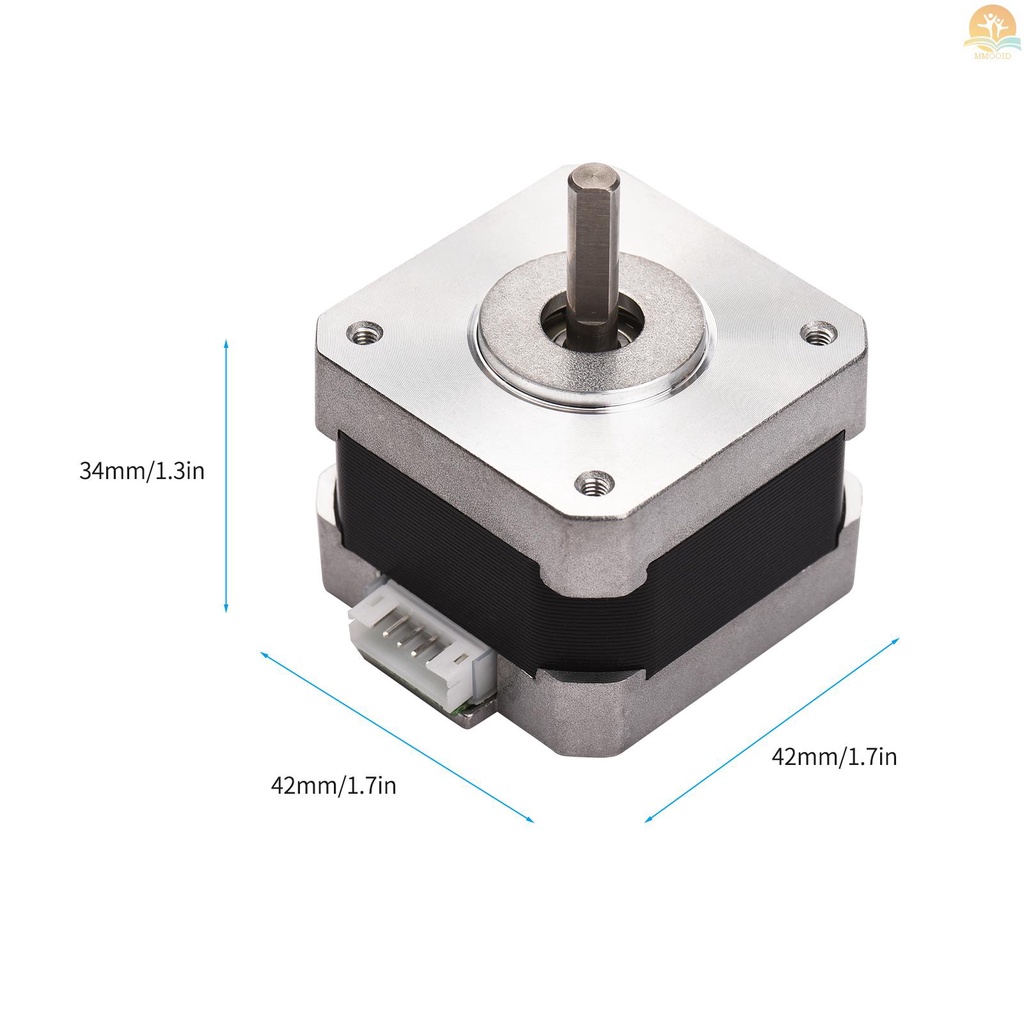 In Stock 3D Printer Parts 42-34 Stepper Motor 2phase 1.8 Derajat Step Angle 0.28N.M 0.8A Step Motor Untuk Creality CR-10 CR-10S Ender 3D Printer