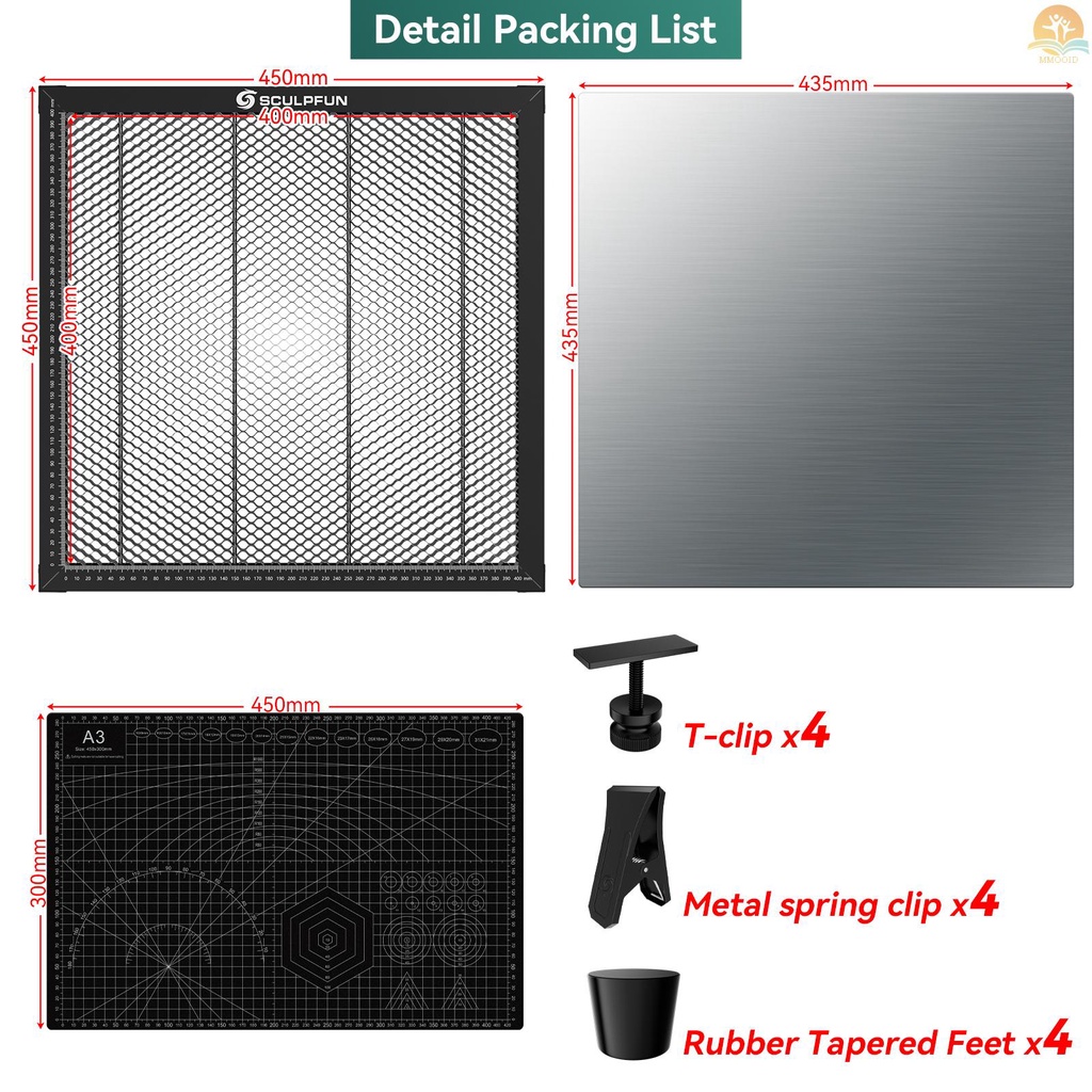 In Stock SCULPFUN H3 400x400mm Laser Cutting Honeycomb Panel Meja Kerja Cocok Untuk Dioda CO2 Laser Grafir Mesin Klem Logam Profesional Mudah Di Observasi Perlindungan Desktop f