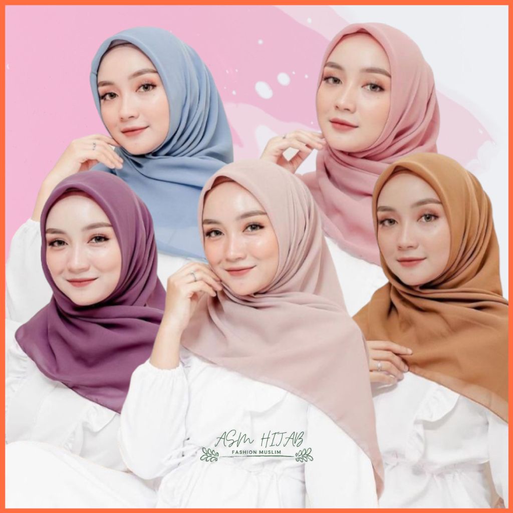 HIJAB SEGIEMPAT BELLA SQUARE "60 WARNA" KERUDUNG POLYCOTTON SEGI EMPAT PREMIUM TERMURAH TERLARIS/BEL