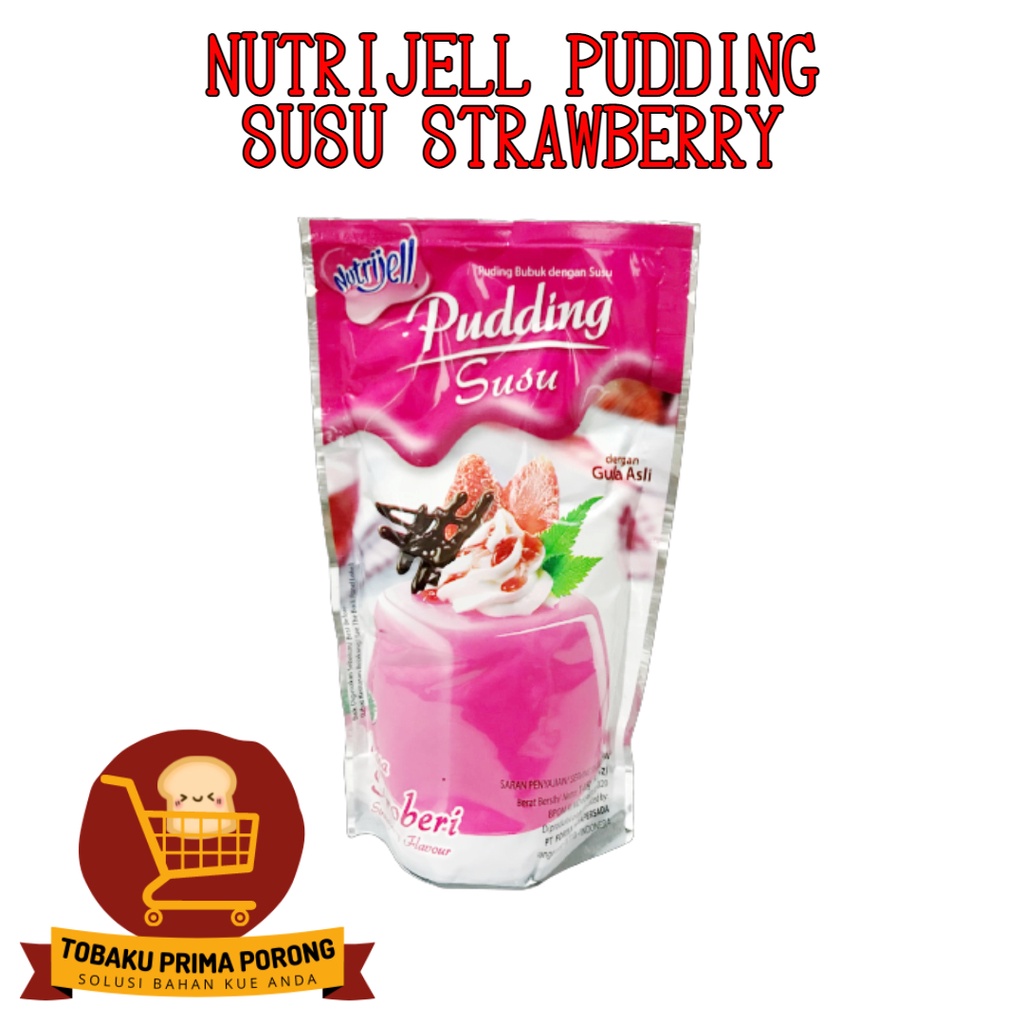 

Nutrijell Pudding Susu Strawberry Pouch - bubuk jeli pudding - bahan pudding