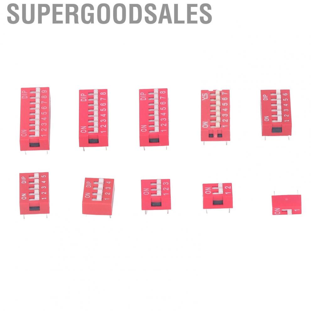 Supergoodsales Dip Switch Assorted Kit  45Pcs 1 2 3 4 5 6 7 8 9P 2.54mm Range for Printed Circuit Boards