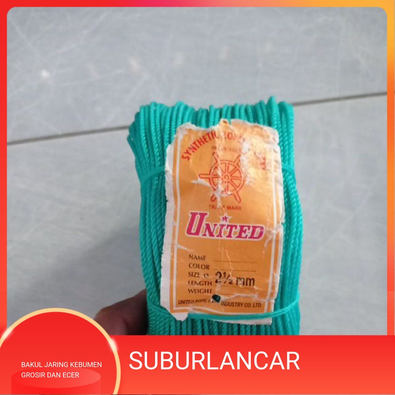 Tali tambang tampar 2,5mm UNITED Tali tambang kecil tali tambang jaring ikan