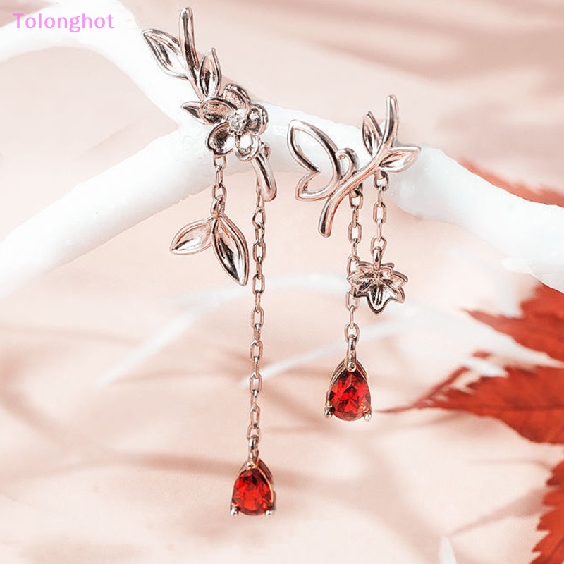 Tolonghot&gt; 1pasang Kartun Anime Tian Guan Ci Fu Anting Hua Cheng Xie Lian Ear Studs Untuk Wanita Pasangan Bunga Perhiasan Aksesoris Hadiah Dengan Baik