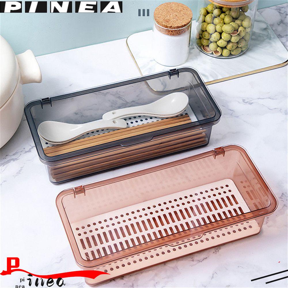 PINEAPPLE Kotak Organizer Tempat Sumpit Extended Chopstick Cage Dust Proof Spoon Fork