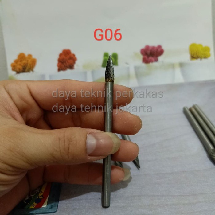 mata tuner long 6 x 6 TIPE G - tuner besi panjang - rotary file long tuner porting dtp