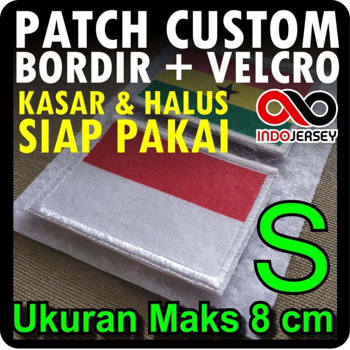 Patch Emblem Custom Logo Tactical FLOCK BORDIR VELCRO (alternatif woven)