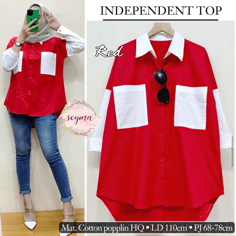 INDEPENDENT TOP ORI SEYMA | Cotton Poplin