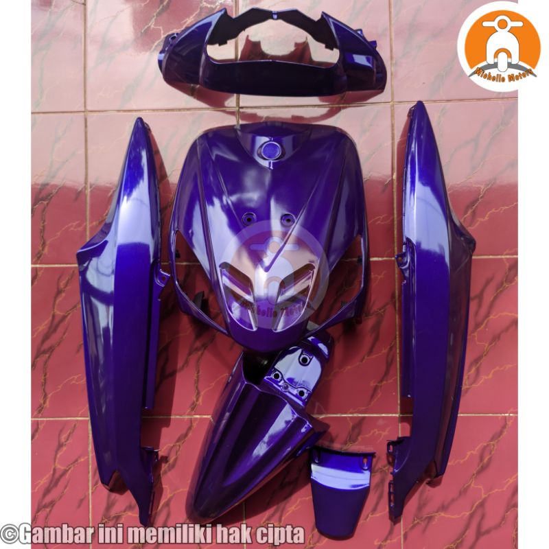 PROMO COVER BODY YAMAHA MIO SPORTY WARNA UNGU (2003-2008) FULL SET BODY HALUS ( bodi mio body mio bo