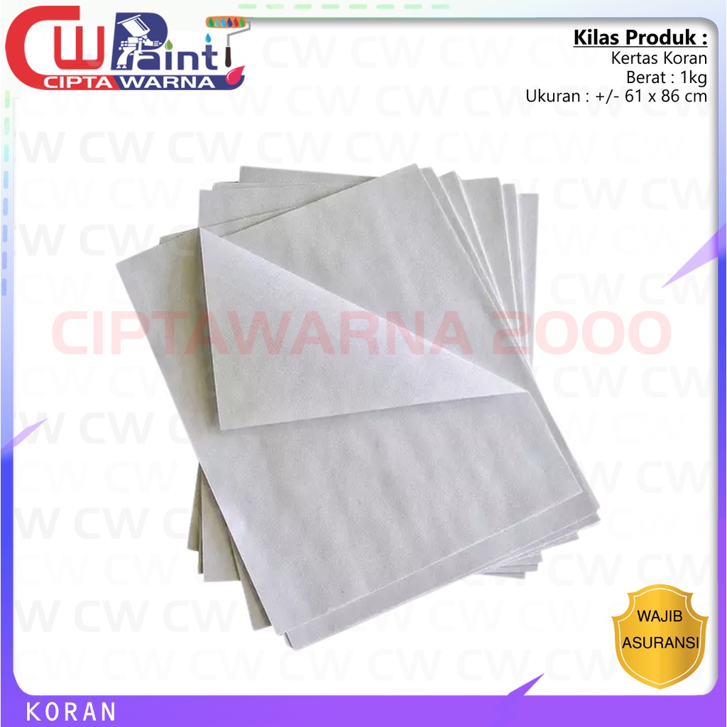 

Kertas Koran Polos 61 x 86 cm 1 kg Masking Paper