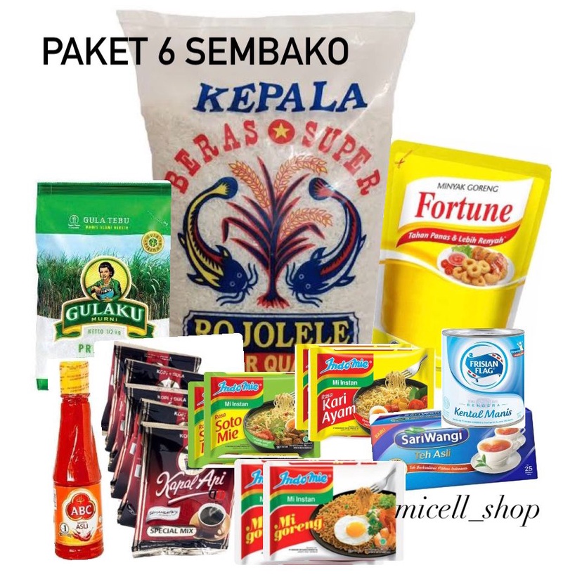 

Murah! PAKET 6 PAKET SEMBAKO SUPER MURAH