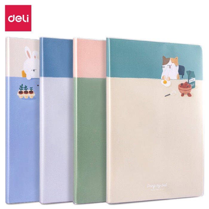 

Deli PVC Cover Notebook/Buku Catatan A5 80 Halaman Cover Plastik T1680 - 80, Animal 2
