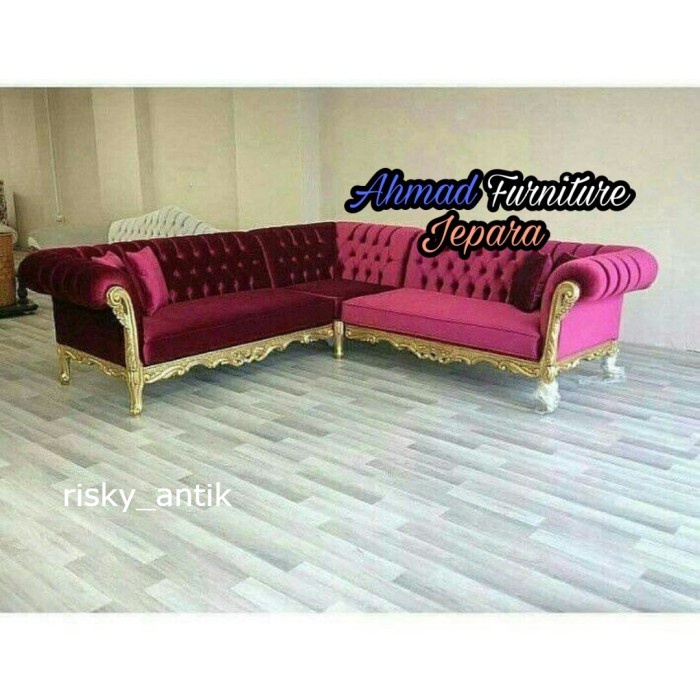 sofa chesterfield sudut sofa ukir Termurah cod redy