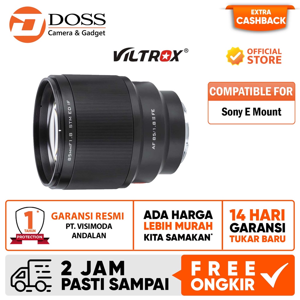 Viltrox AF 85mm F1.8 II Lens for Sony E Mount Viltrox 85 mm F1/8 Lens