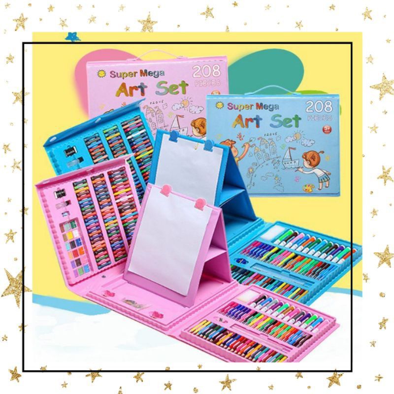 

ART SET 208 PENSIL WARNA set 208 PCS // Crayon Mewarnai 208 Pcs