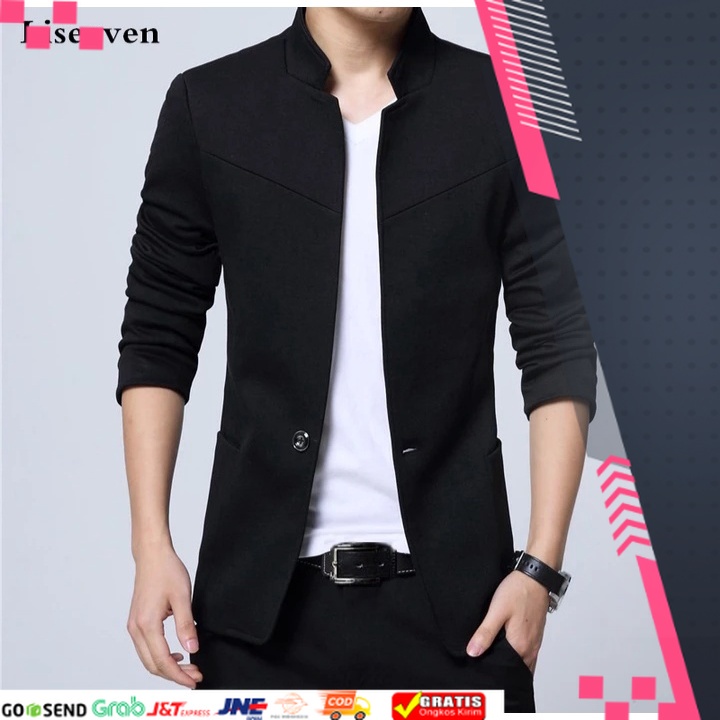 JAKET FORMAL KEREN NYAMAN DESAIN NEW /jas Blazer Pria Jaket Kerah Berdiri Pria Blazer Pria Slim Fit 