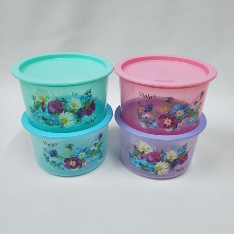 TOPLES VIOLA MOTIF BUNGA / TOPLES SERBAGUNA PLASTIK TEBAL VIOLA8709/120