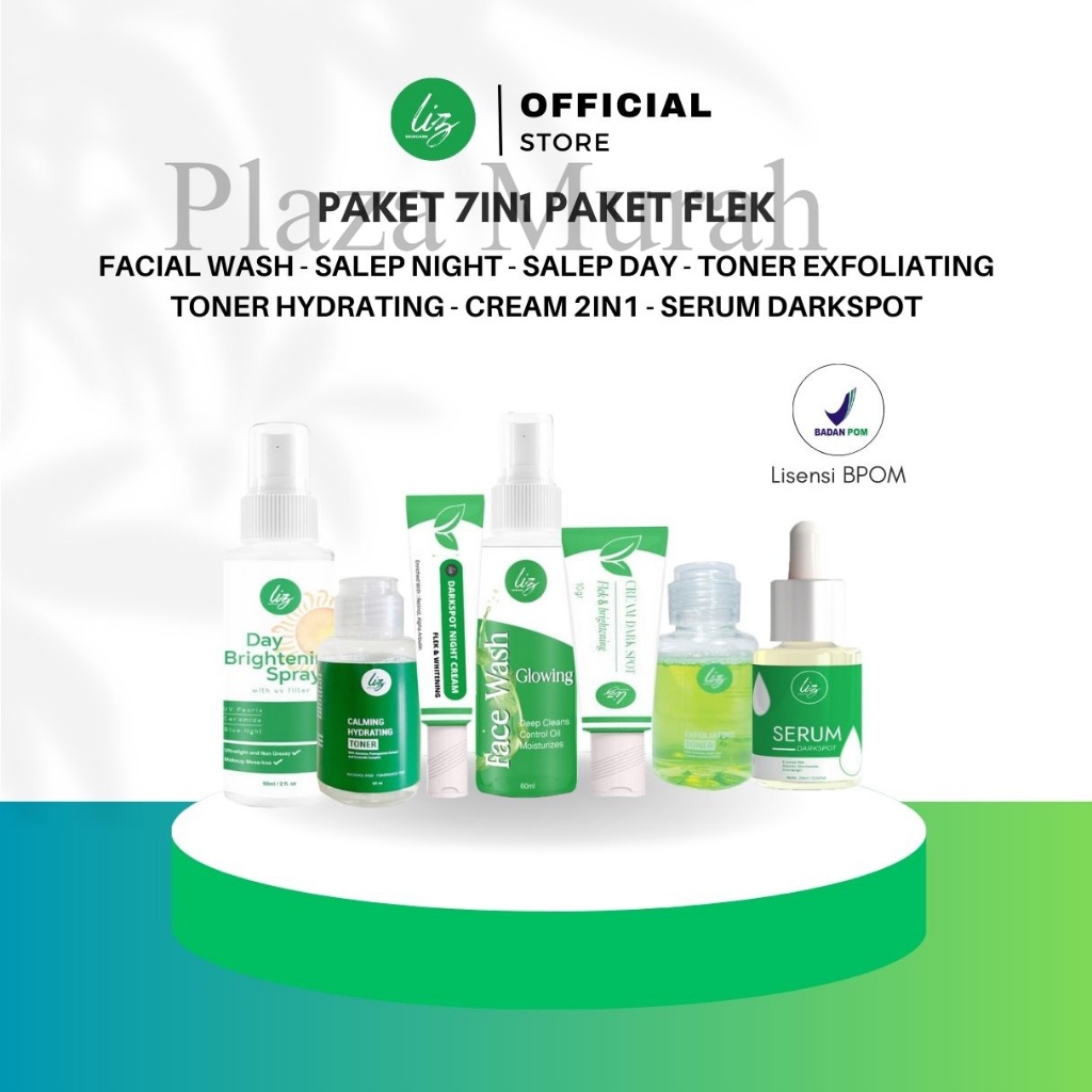 PAKET LENGKAP 7IN1 FLEK LIZ SKINCARE