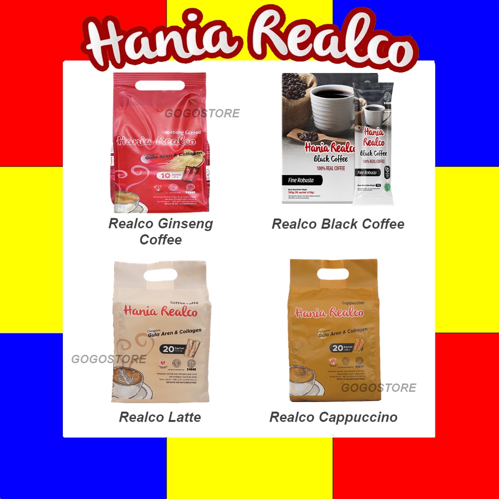 

HANIA REALCO kopi kesehatan, kopi+kolagen, kopi latte / cappucino - HNI HPAI ORIGINAL - GOGOSTORE