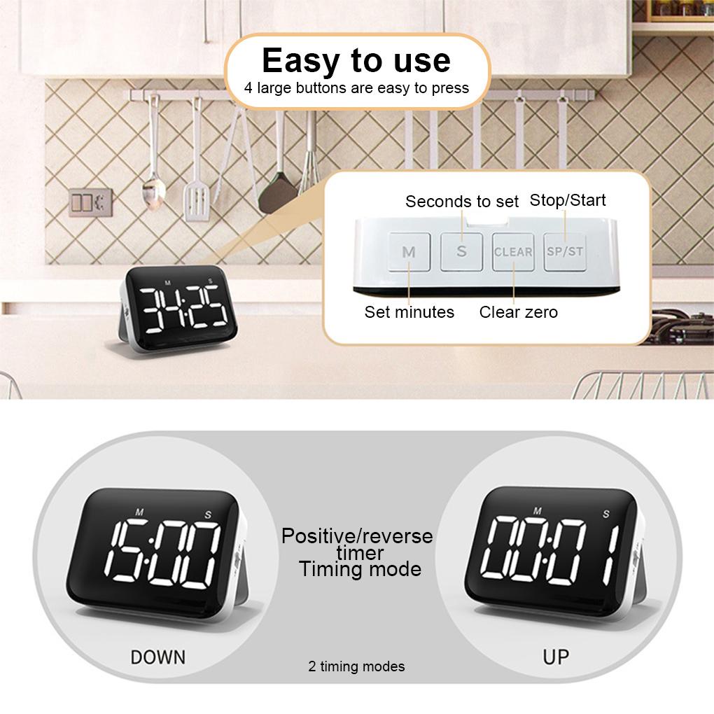 Memasak Memanggang Timer Digital Desktop Belajar Yoga LCD Countdown Alarm 99mintues 59detik Perlengkapan Rumah Gadget Dapur