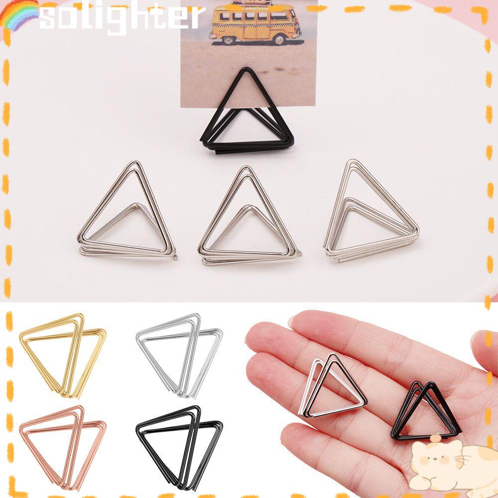 Solighter 1PCS Nomor Meja Holder Pesta Fashion Penjepit Kertas Kartu Gambar Display Stand Desktop Dekorasi Klem Berdiri