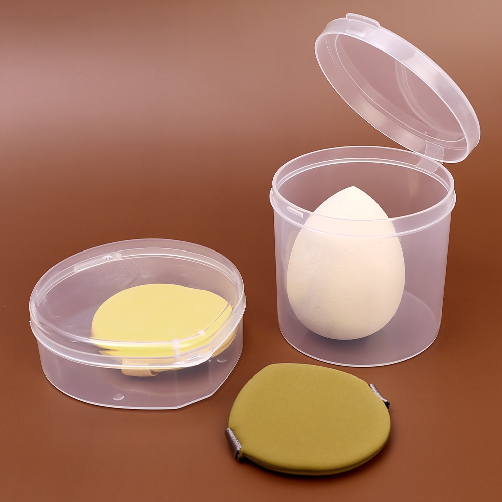 Makeup Telur Transparan Pengeringan Kotak Penyimpanan Portable Transparan Dustproof Powder Puff Storage Case Basah Dan Kering Makeup Sponge Anti-Drop Kotak Penyimpanan