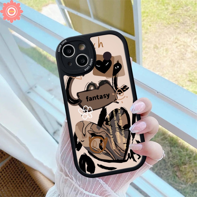 Phone Case For Infinix Hot 11 10s 11s 9 Play 10 10T Hot 10 Lite Infinix Smart 5 6 Note 8 Fantasy Graffiti Love Heart Trendy Brand Comme des Garcons Tpu Soft Back Cover