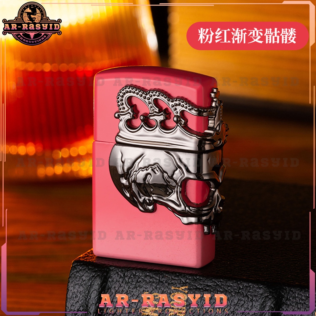 TERBARU! Korek Api Roda Api Gas Crown Skull Tengkorak Lighter XF-1913-3 4060 BISA COD!