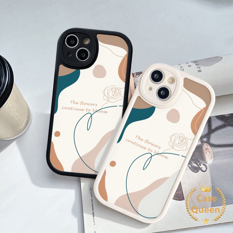 Redmi Note11 9Pro 11s 8 9s 10s 10Pro 11Pro+10 9 8Pro Poco NFC Pro M3 X3 F4 Redmi A1 9A K40s 9 10 10C 10A 9C 9T Mi 12 11 Lite 11T Creative Art Line Flowers Couples Lembut Sarung