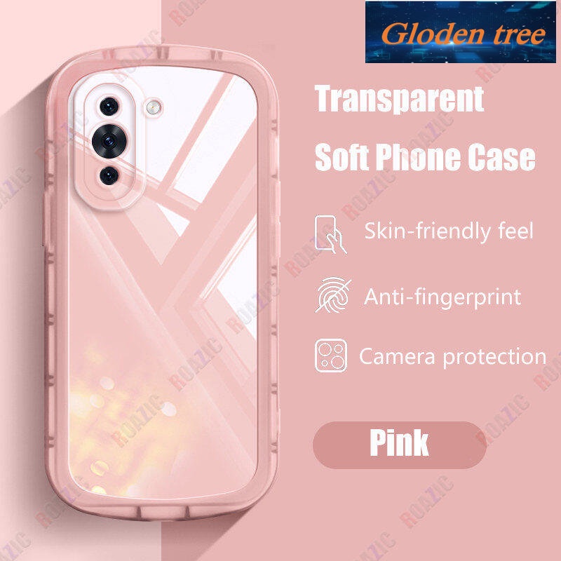 NOVA Gloden tree Transparan Simple Phone Case Untuk Huawei Nova10/Nova10 Pro Ins Silikon Lembut Shockproof Casing Full Cover Lensa Kamera Penutup Pelindung