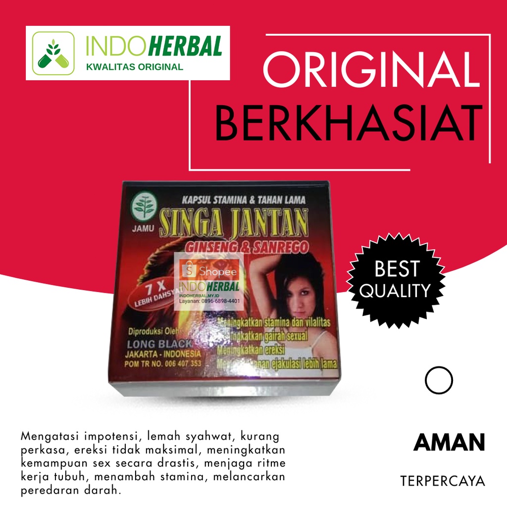 

Suplemen Kesehatan Kapsul Singa (Jantan) Original Kapsul Obat Pria Lemah (Syahwat)