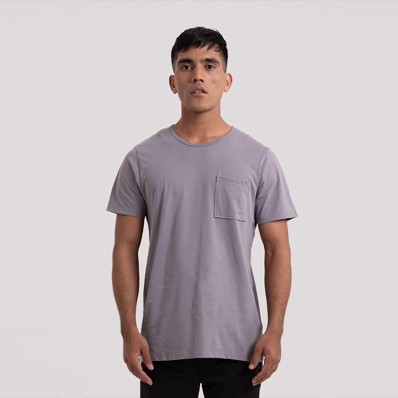 Greenlight Kaos Lengan Pendek Pria Polos Saku Depan Katun Polyester T-Shirt Casual Cotton Tee Men 13
