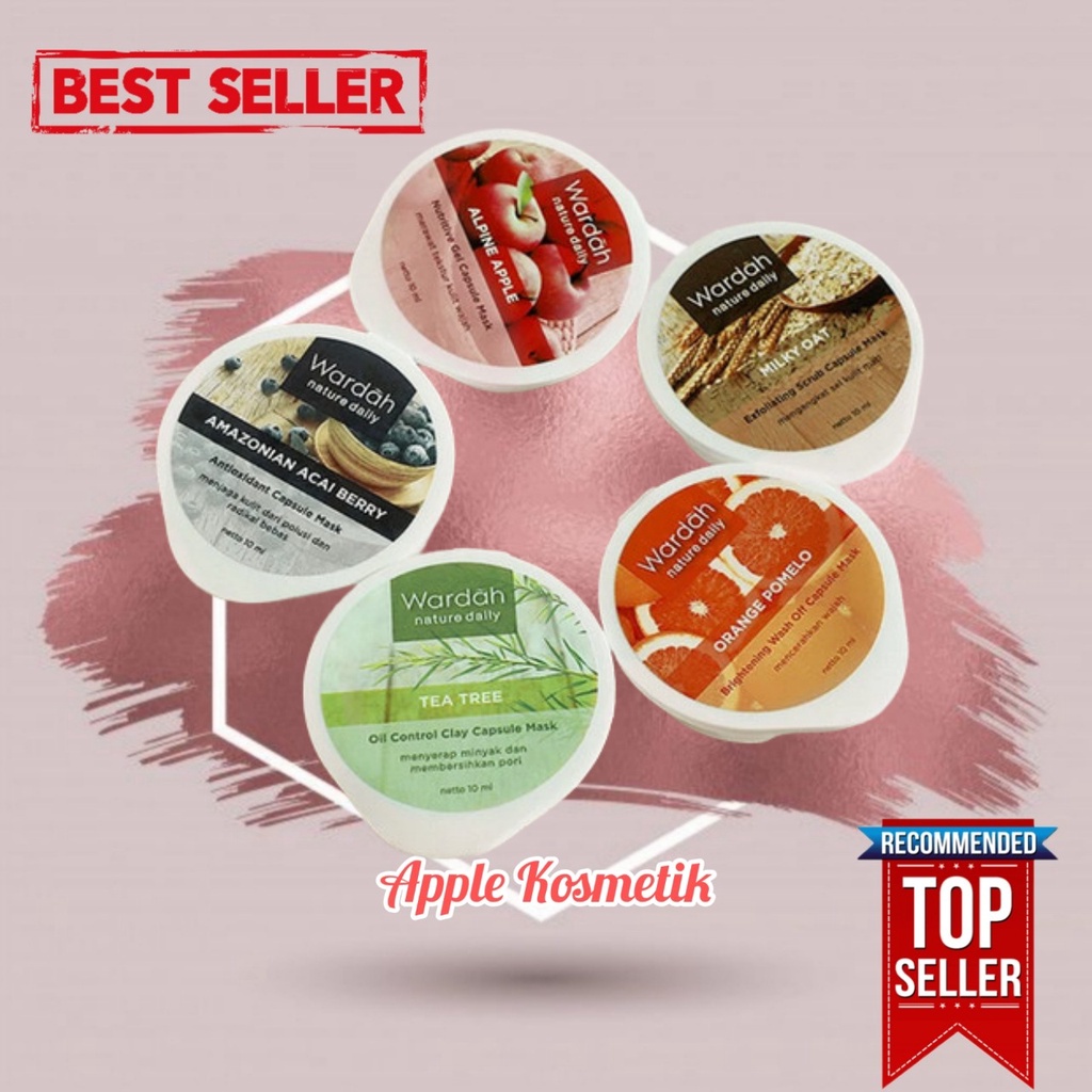 WARDAH Nature Daily Capsule Mask / Krim Masker Wajah 10ml - Apple_Kosmetik