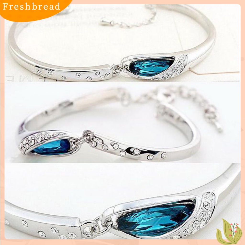 &lt; Freshbread &gt; Gelang Bangle Fashion Berlian Imitasi Ramah Kulit Elegan Untuk Pacaran