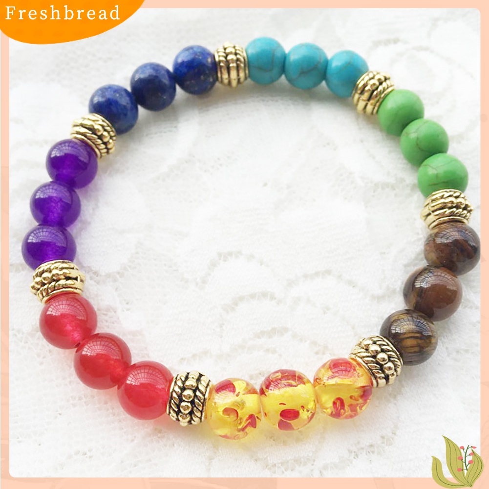 &lt; Freshbread &gt; 1Pc Wanita Pria Buatan Turquoise Beaded Strand Gelang Bangle Pergelangan Tangan Perhiasan