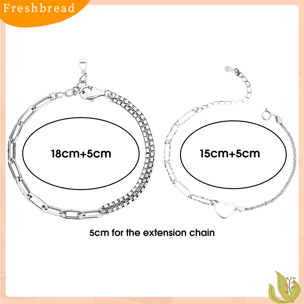 &lt; Freshbread &gt; Gelang Pasangan Sederhana Desain Bentuk Hati Artistik Unik Gelang Fashion Untuk Kehidupan Sehari-Hari