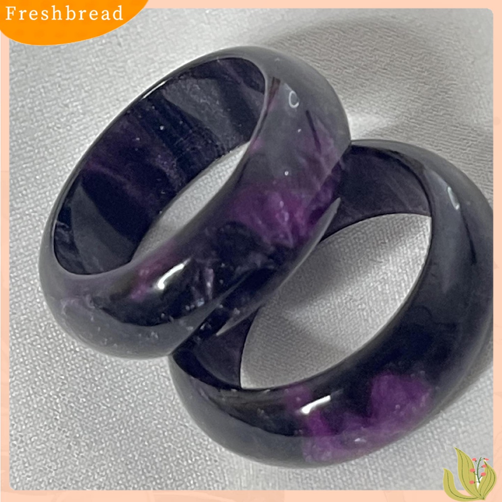 &lt; Freshbread &gt; Lebar Halus Resin Lady Cincin Awan Warna-Warni Tebal Cincin Perhiasan Aksesori