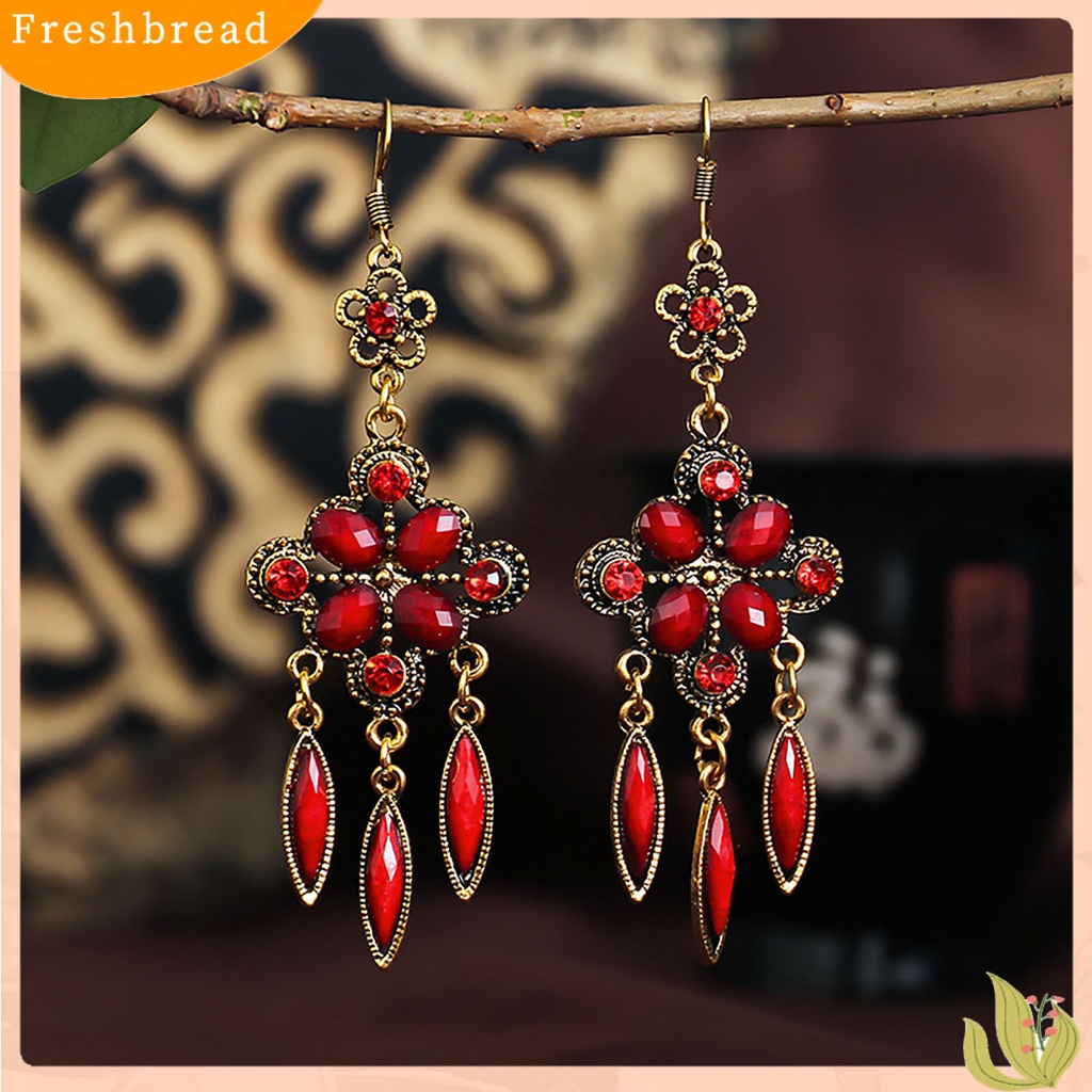 &lt; Freshbread &gt; 1pasang Anting Menjuntai Bentuk Kreatif Bahan Alloy Tahan Karat Anting Kait Antik Perlengkapan Perhiasan Untuk Lady