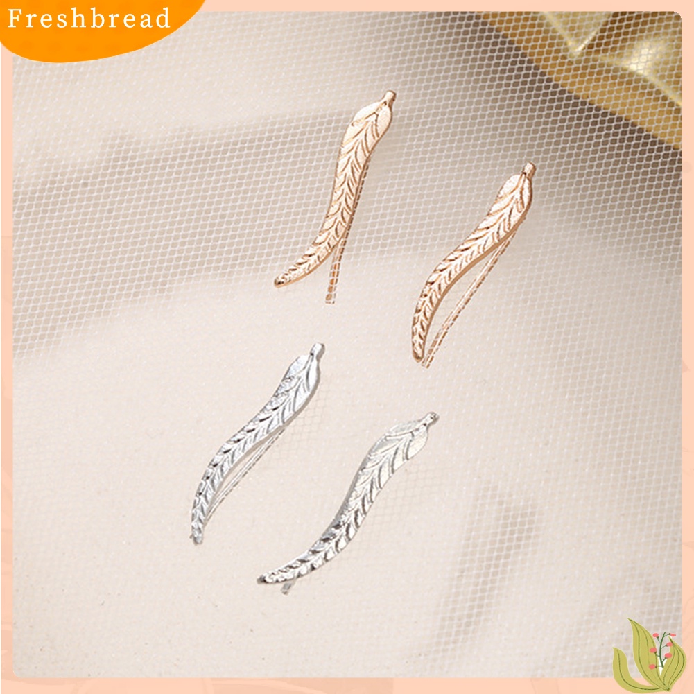 &lt; Freshbread &gt; Fashion Wanita Bentuk Daun Manset Telinga Klip Anting Tindik Pesta Perhiasan Hadiah